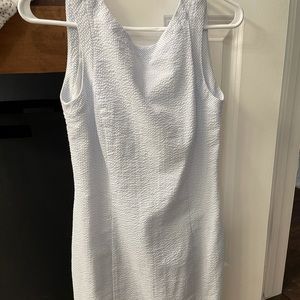 Striped baby blue and white dress